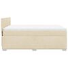 vidaXL Boxspringbett mit Matratze Creme 160x200 cm Stoff