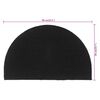 vidaXL Fu&szlig;matte Schwarz Halbrund 50x80 cm Kokosfaser Getuftet