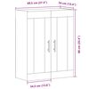 vidaXL Wandschrank Altholz-Optik 69,5x34x90 cm Holzwerkstoff