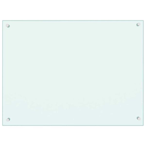 vidaXL K&uuml;chenr&uuml;ckwand Milchwei&szlig; 80x60 cm Hartglas