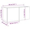 vidaXL TV-Wandschrank mit LED-Leuchten R&auml;uchereiche 80x35x41 cm
