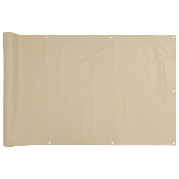 vidaXL Balkon-Sichtschutz Beige 120x400 cm Oxford-Gewebe