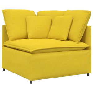 vidaXL Modulares Sofa Eckmodul mit Kissen Hellgelb 100 cm