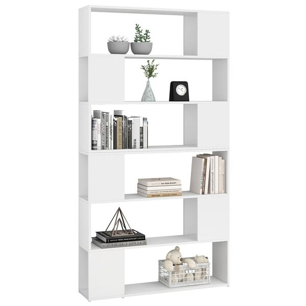 vidaXL B&uuml;cherregal Raumteiler Wei&szlig; 100x24x188 cm
