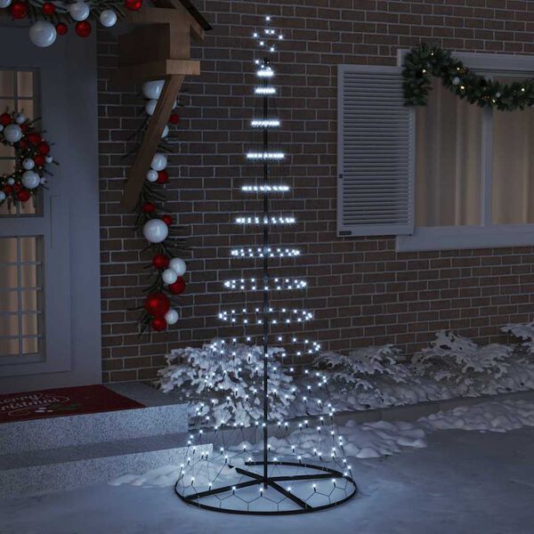 vidaXL LED-Weihnachtsbaum mit 295 LEDs Kaltwei&szlig; 250 cm Metall