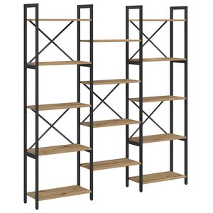 vidaXL B&uuml;cherregal Artisan-Eiche 156 x 25 x 167 cm Holzwerkstoff