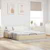 vidaXL Ottoman-Bett ohne Matratze Creme 180x200 cm Stoff