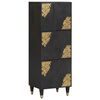 vidaXL Highboard mit Regal Schwarz 40 x 33 x 110 cm Massivholz Mango
