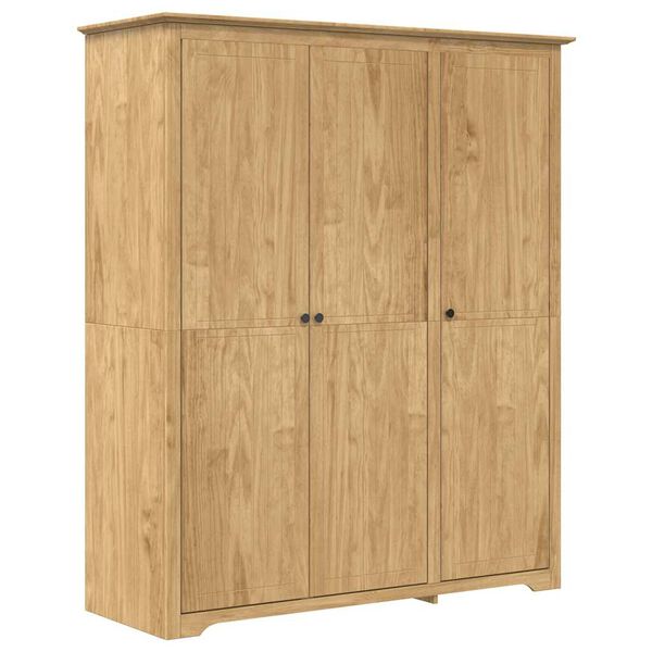 vidaXL Kleiderschrank mit Speicher BODO Honigbraun 146 x 53,5 x 173 cm