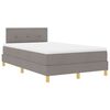 vidaXL Boxspringbett mit Matratze Taupe 120 x 200 cm Stoff