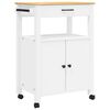 vidaXL K&uuml;chenwagen MONZA 60x40x88,5 cm Massivholz Kiefer