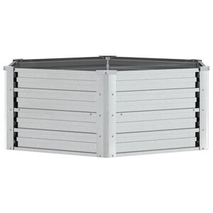 vidaXL Garten-Hochbeet 129x45 cm Verzinkter Stahl Silber