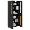vidaXL Highboard Schwarz Eichen-Optik 69,5 x 34 x 90 cm Holzwerkstoff