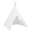 vidaXL Kinder Tipi-Zelt mit Tasche Pfirsichhaut Wei&szlig; 120x120x150 cm