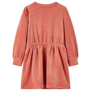 Kinderkleid mit Langen &Auml;rmeln Mittelrosa 92