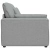 vidaXL Modulares Sofa Endmodul mit Armlehne Kissen Hellgrau 100 cm