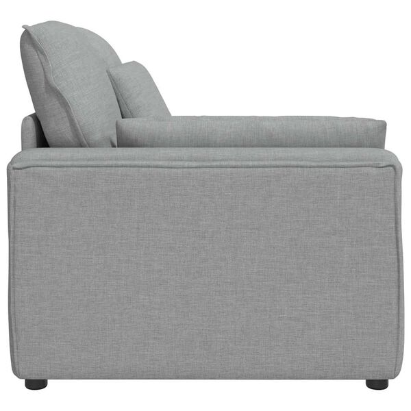 vidaXL Modulares Sofa Endmodul mit Armlehne Kissen Hellgrau 100 cm