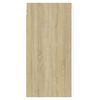 vidaXL TV-Schrank Wei&szlig; Sonoma-Eiche 30,5x30x60 cm Holzwerkstoff