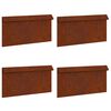 vidaXL Schneckenzaun 4 stk. 50 x 3,5 x 25 cm Wetterfeststahl Rostoptik