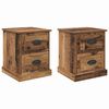 vidaXL Nachttisch 2 stk. Altholz 39 x 39 x 47,5 cm Holzwerkstoff