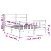 vidaXL Massivholzbett ohne Matratze Wei&szlig; 160x200 Kiefernholz