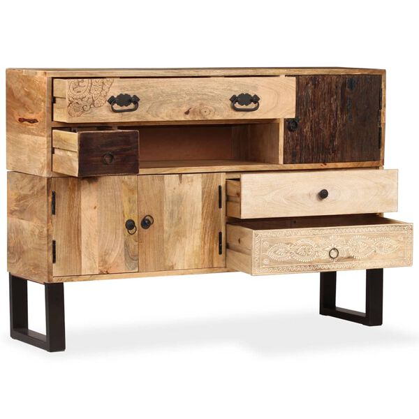 vidaXL Sideboard Massivholz Mango 115x30x80 cm
