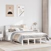 vidaXL Massivholzbett mit Regal ohne Matratze Wei&szlig; 140x190 cm