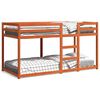 vidaXL Etagenbett Wachsbraun 75x190 cm Massivholz Kiefer