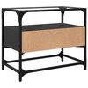 vidaXL TV-Schrank mit Glasplatte Schwarz 60x35x51 cm Holzwerkstoff