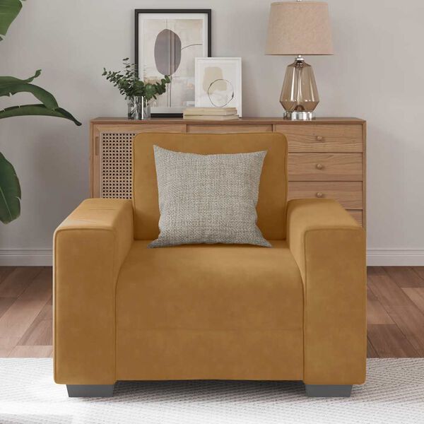 vidaXL Sessel Braun 60 cm Samt