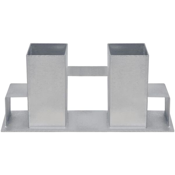 vidaXL Holzstapelhilfe 4 Stk. Stahl Silbern