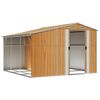 vidaXL Ger&auml;tehaus Hellbraun 277x279x179 cm Verzinkter Stahl