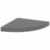 vidaXL Eck-Schweberegale 4 Stk. Hochglanz-Grau 35x35x3,8 cm MDF
