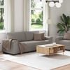 vidaXL 2-tlg. Sofagarnitur mit Kissen Taupe Stoff
