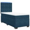 vidaXL Boxspringbett mit Matratze Blau 80x200 cm Samt
