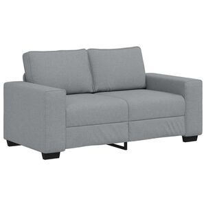vidaXL 2-Sitzer-Sofa Hellgrau 160x77x82 cm Stoff