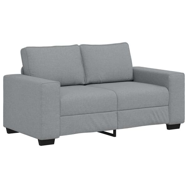 vidaXL 2-Sitzer-Sofa Hellgrau 160x77x82 cm Stoff
