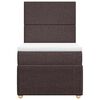 vidaXL Boxspringbett mit Matratze Dunkelbraun 100x200 cm Stoff