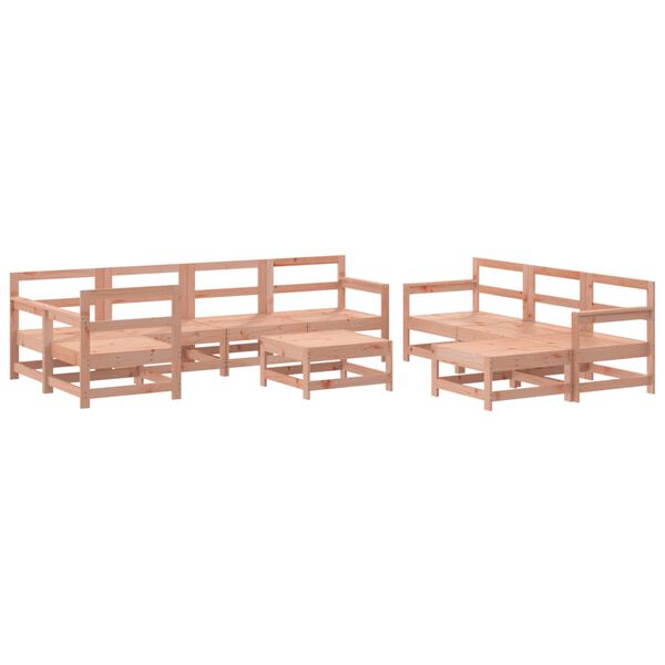 vidaXL 10-tlg. Garten-Lounge-Set mit Kissen Massivholz Douglasie