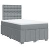 vidaXL Boxspringbett mit Matratze Hellgrau 120x190 cm Stoff