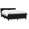 vidaXL Boxspringbett mit Matratze Schwarz 140x210 cm Samt