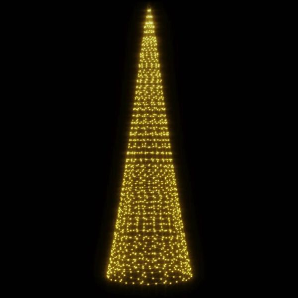 vidaXL LED-Weihnachtsbaum f&uuml;r Fahnenmast 1534 LEDs Warmwei&szlig; 500 cm