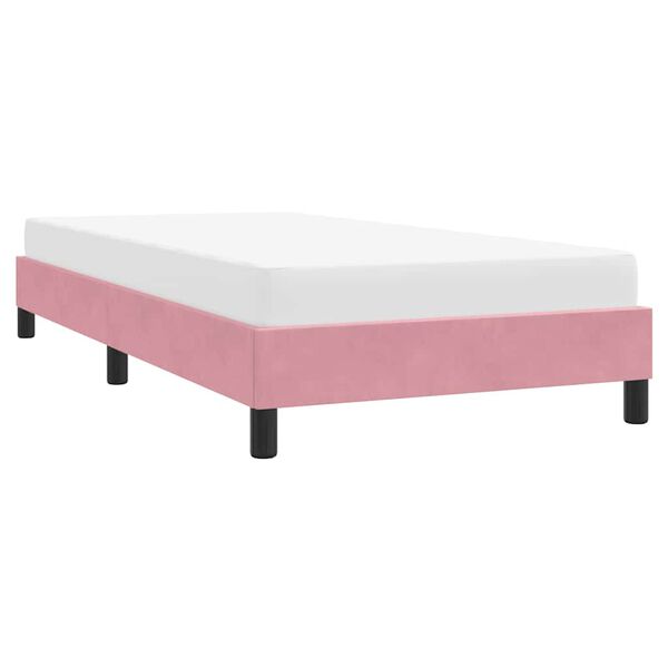 vidaXL Bettgestell ohne Matratze Rosa 90x210 cm Samt