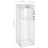 vidaXL Gabionensäulen 2 Stk. 50x50x140 cm Eisen