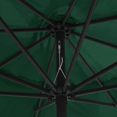 vidaXL Sonnenschirm mit Metall-Mast 400 cm Grün