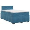 vidaXL Boxspringbett mit Matratze mit Kopfteil Blau 120 x 190 cm Samt