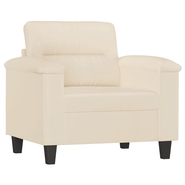 vidaXL Sessel Beige 60 cm Mikrofasergewebe
