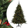 vidaXL K&uuml;nstlicher Weihnachtsbaum mit Weihnachtskugel 210 cm 300 LEDs
