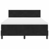 vidaXL Boxspringbett mit Matratze Schwarz 140 x 200 cm Samt