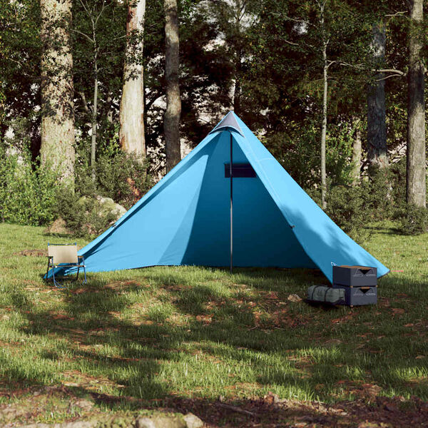 vidaXL Tipi-Familienzelt 7 Personen Blau Wasserdicht